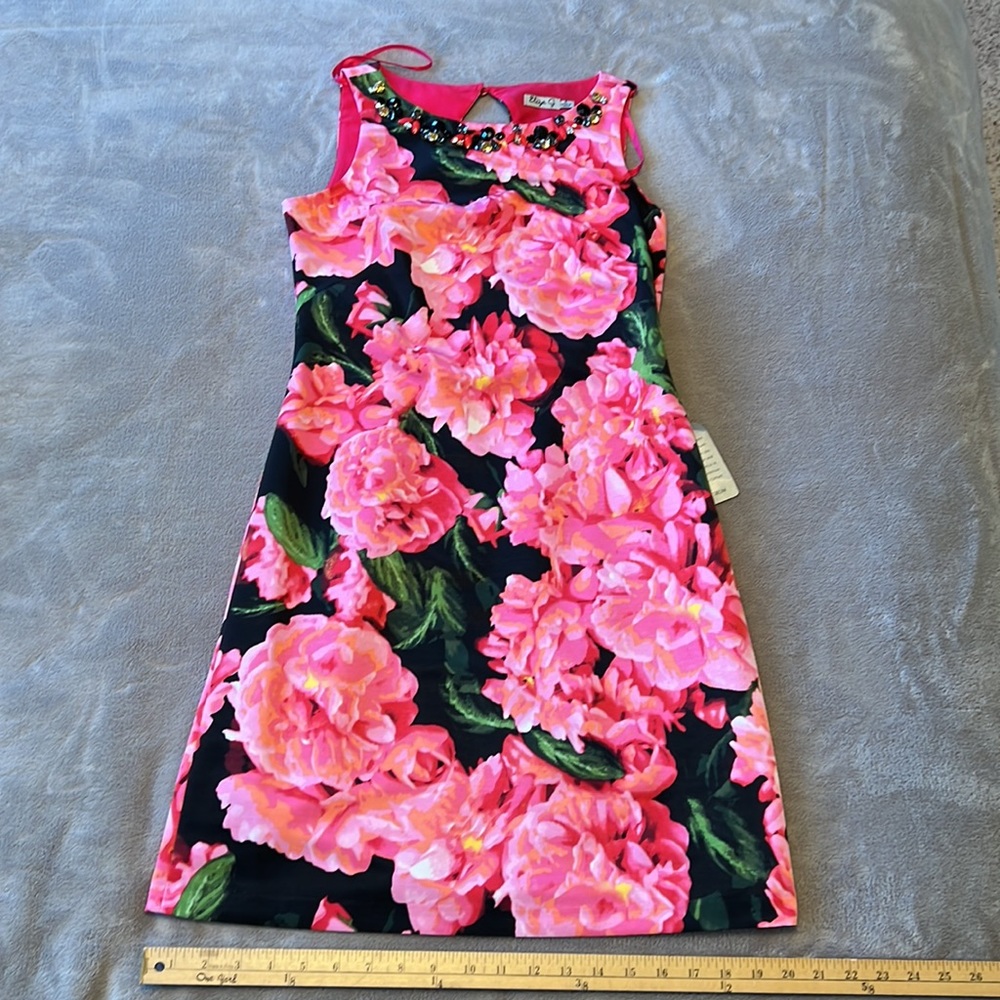 NEW Eliza J Floral A-Line Sleeveless Sheath Dress - Picture 11 of 16